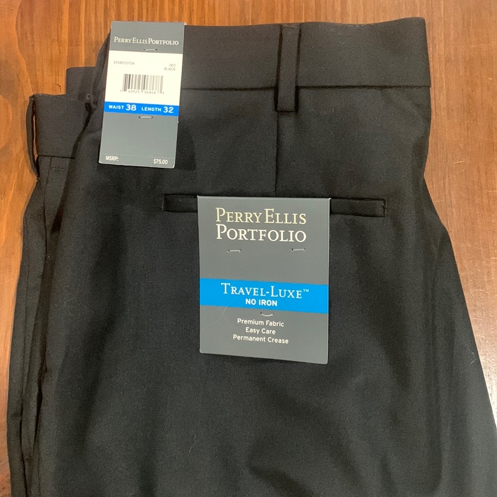 NWT / Perry Ellis Travel Luxe pants / 38x32 - Picture 1 of 1